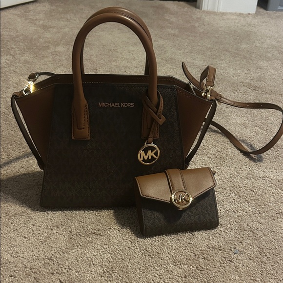 Michael Kors Dark Brown and Tan Satchel Set - Picture 1 of 7